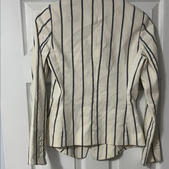 Etcetera Cream and Black Striped Blazer - Picture 4 of 5